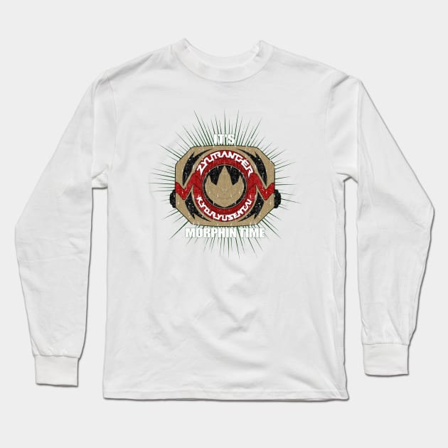 Its Morphin Time (Vintage) Long Sleeve T-Shirt by Designsbytopher